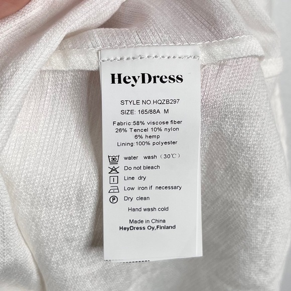 HeyDress White Button Front Retro Inspired Short Sleeve White Dress Size Medium - Picture 8 of 9